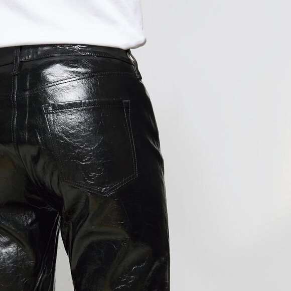 NWOT J Brand patent black lambskin leather cropped trousers, 31 - Picture 11 of 16